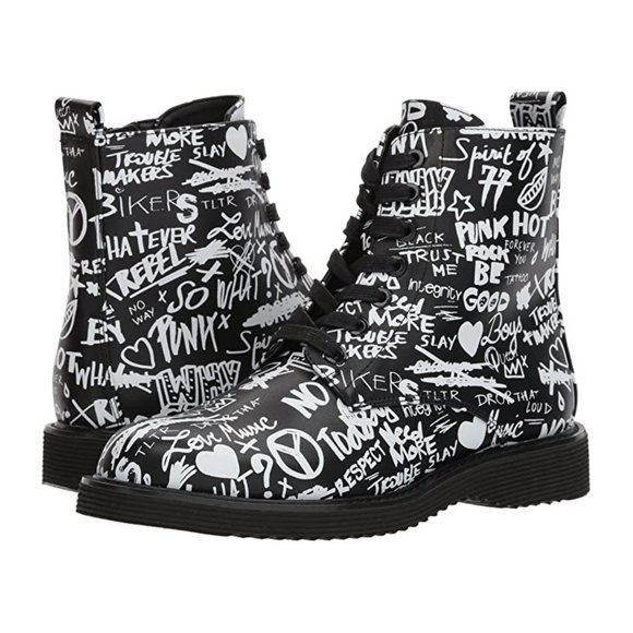 Aldo - Graffiti Punky Combat Boots NWOT - Picture 2 of 14